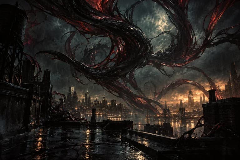 Original cinematic illustration inspired by Venom: Let There Be Carnage
