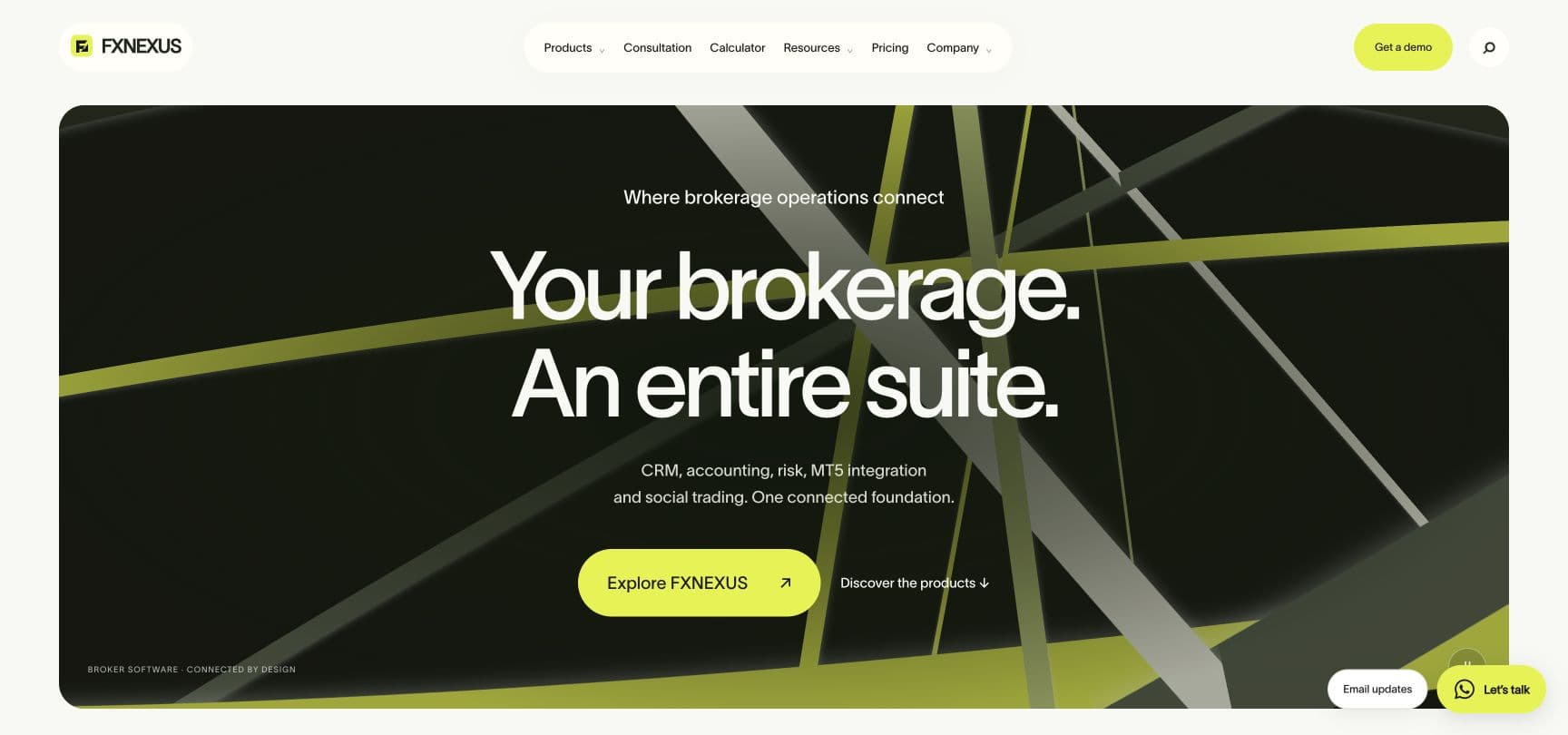 FX Nexus public website, captured September 2026